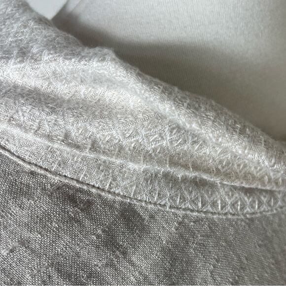 Flax Beige Natural Lagenlook Linen Cowl Neck Pullover with Pocket Blouse Size S - Picture 8 of 8